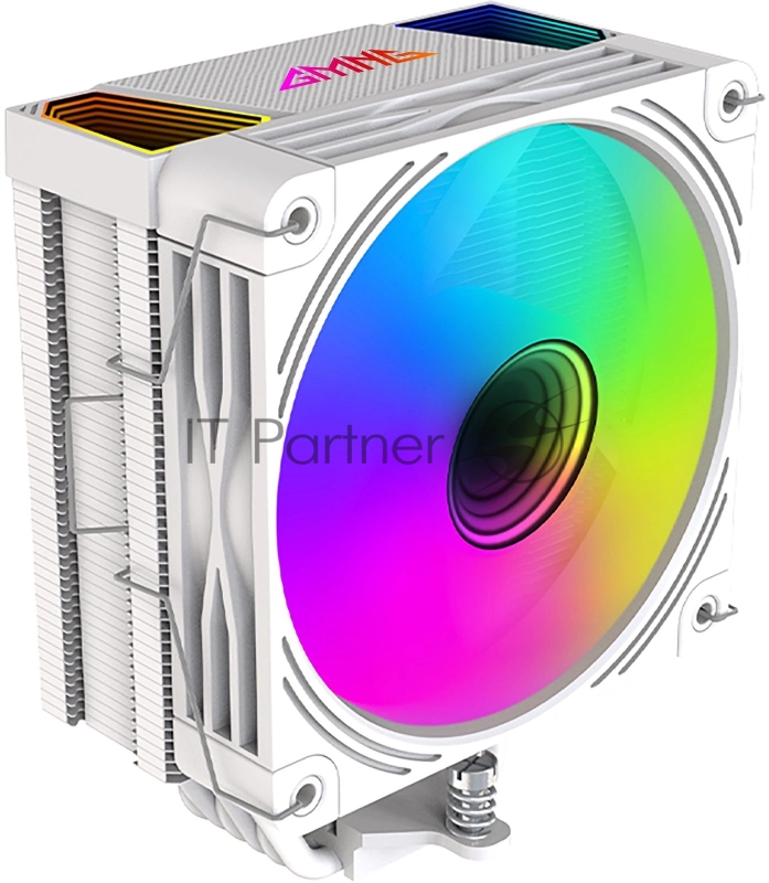 Устройство охлаждения(кулер) GMNG GG-CPC220-ARGB2 ARGB 120x120x25mm Soc-AM5/AM4/1151/1200/2066/1700 белый 4-pin 14-26dB Al+Cu LCD 220W 550gr Ret (GG-CPC220-ARGB2-WH)