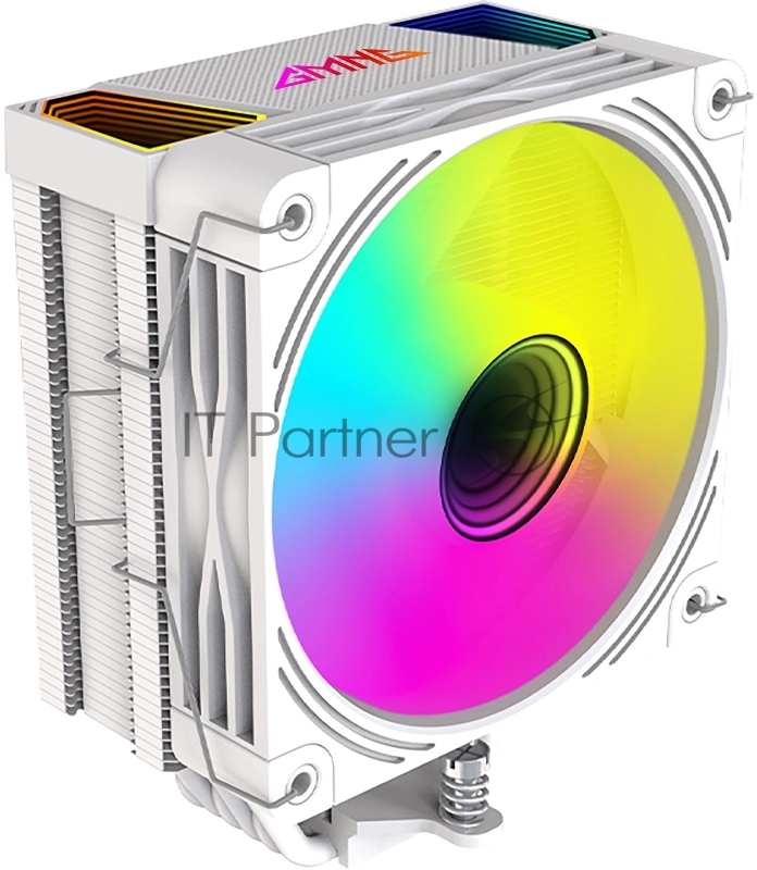 Устройство охлаждения(кулер) GMNG GG-CPC220-ARGB2 ARGB 120x120x25mm Soc-AM5/AM4/1151/1200/2066/1700 белый 4-pin 14-26dB Al+Cu LCD 220W 550gr Ret (GG-CPC220-ARGB2-WH)