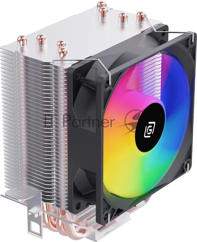 Устройство охлаждения(кулер) Oklick OG-CPC130FRGB-1 RGB Soc-AM4/1151/1200 черный 3-pin 18-23dB Al+Cu 130W 453gr Ret