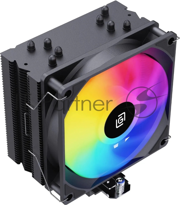 Устройство охлаждения(кулер) Oklick OG-CPC180FRGB-PWM1 RGB Soc-AM5/AM4/1151/1200/2066/201 черный 4-pin 20dB Al+Cu 180W 820gr Ret