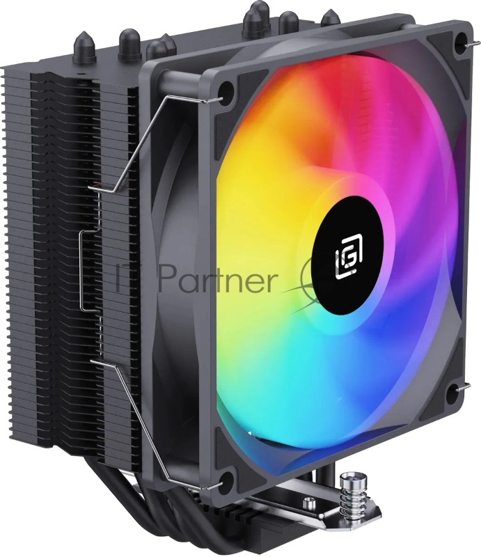 Устройство охлаждения(кулер) Oklick OG-CPC180FRGB-PWM1 RGB Soc-AM5/AM4/1151/1200/2066/201 черный 4-pin 20dB Al+Cu 180W 820gr Ret