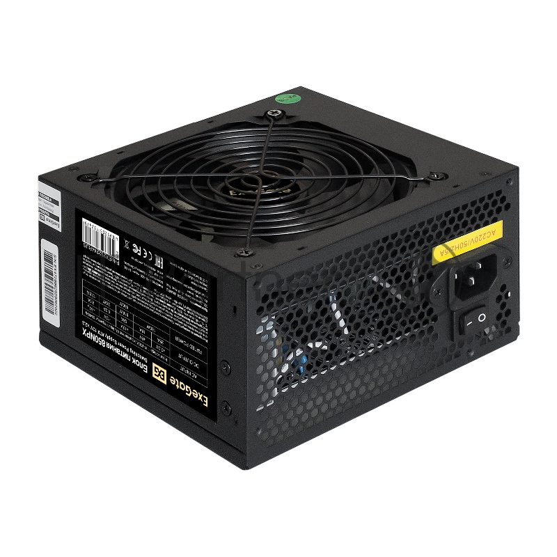 Блок питания ExeGate 850NPX, 850W, (ATX, SC, 12cm fan, 24pin, 2x(4+4)pin, 2xPCI-E, 5xSATA, 3xIDE, black, кабель 220V 1,8м с защитой от выдергивания)