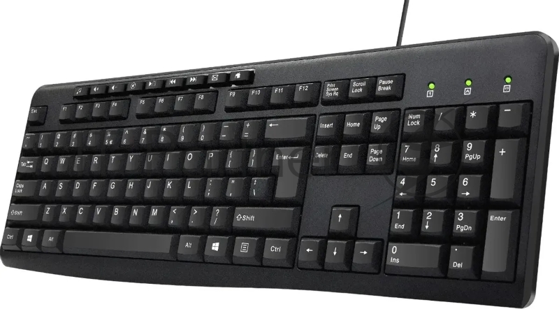 Клавиатура Оклик 305M черный USB Multimedia (1659987)