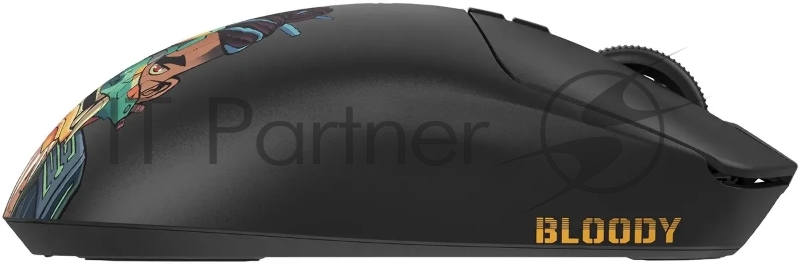 Мышь A4Tech Bloody R72 Ultra Duo черный/рисунок оптическая (20000dpi) беспроводная USB (7but)