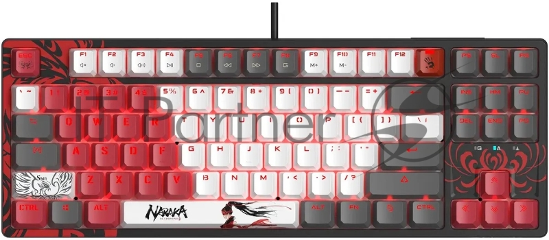 Клавиатура A4Tech Bloody S87 Naraka механическая черный/красный USB for gamer LED (S87 NARAKA)