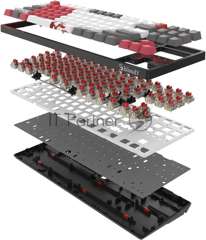 Клавиатура A4Tech Bloody S87 Naraka механическая черный/красный USB for gamer LED (S87 NARAKA)