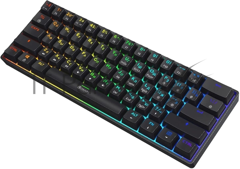 Клавиатура механическая Oklick K713X, USB Multimedia for gamer LED, черный