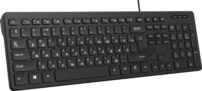 Клавиатура Oklick K733, USB slim Multimedia, черный