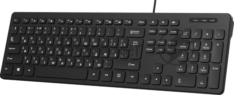 Клавиатура Oklick K733, USB slim Multimedia, черный