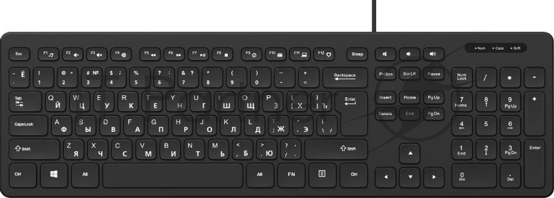 Клавиатура Oklick K733, USB slim Multimedia, черный