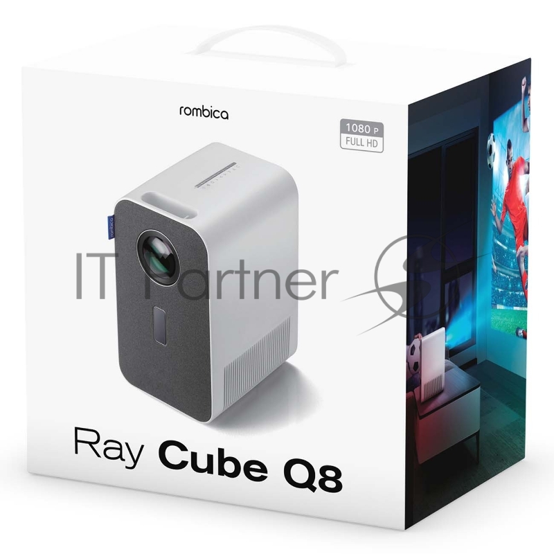 Видеопроектор мультимедийный Rombica Ray Cube Q8 MPR-L2100, белый