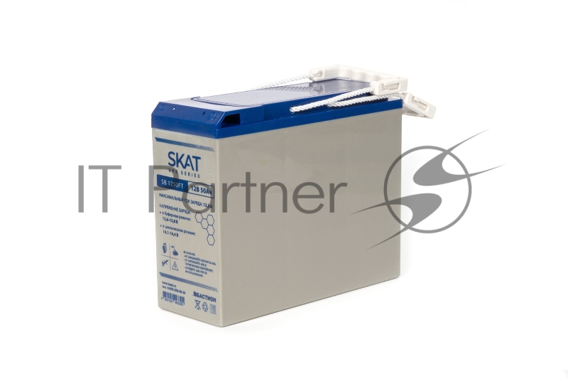 Аккумулятор свинцово-кислотный SKAT SB 1250FT АКБ фронт-терминальная, тип AGM 12В 50Ач (8977)