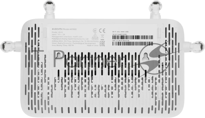 Wi-Fi роутер Xiaomi Mi Router AX1500 RD12, 2.4/ 5 ГГц, до 1.5 Гбит/с, LAN 3x1 Гбит/с, WAN 1x1 Гбит/с