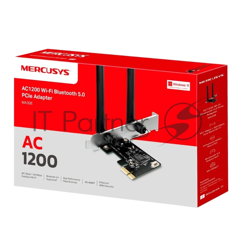 Wi-Fi Bluetooth PCI Адаптер Mercusys AC1200 Dual-Band Wi-Fi Bluetooth PCI Express Adapter