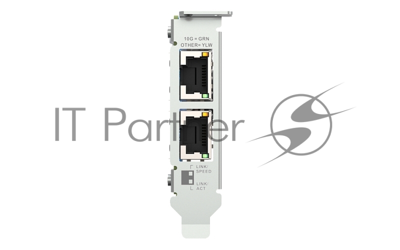 Сетевая карта/ QNAP QXG-10G2T Dual-port BASET 10GbE network expansion card low-profile form factor PCIe Gen3 x4