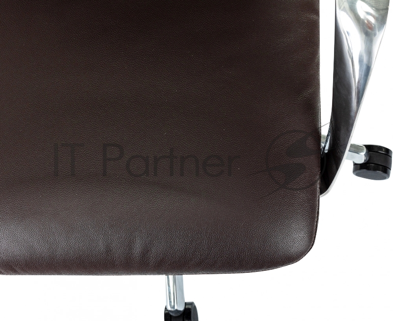 Кресло руководителя Бюрократ _VEGA коричневый кожа крестов. алюминий