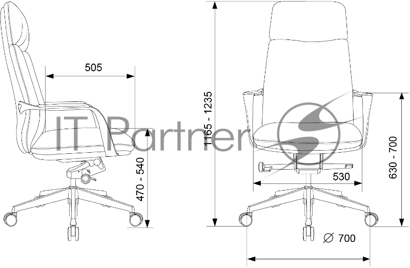 Кресло руководителя Бюрократ _VEGA белый кожа крестов. алюминий