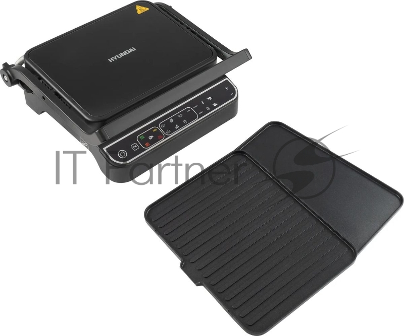 Электрогриль Hyundai HYG-7000 2000Вт серебристый/черный