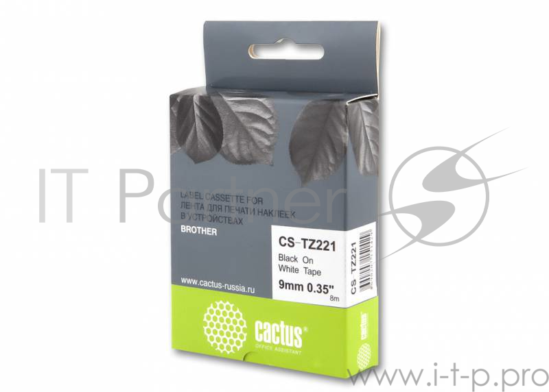 Картридж ленточный Cactus CS-TZ221 черный для Brother 1010/1280/1280VP/2700VP