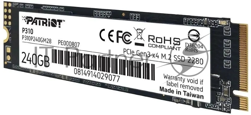 Накопитель SSD Patriot PCIe 3.0 x4 240GB P310P240GM28 P310 M.2 2280