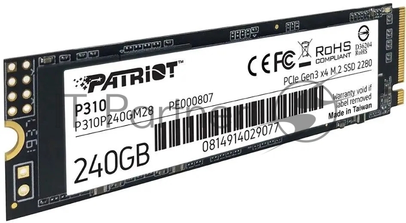 Накопитель SSD Patriot PCIe 3.0 x4 240GB P310P240GM28 P310 M.2 2280