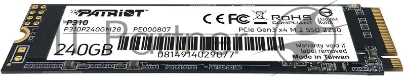 Накопитель SSD Patriot PCIe 3.0 x4 240GB P310P240GM28 P310 M.2 2280