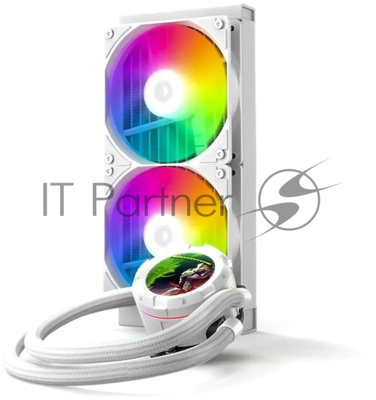 Система водяного охлаждения ID-Cooling SL240 XE ARGB Soc-AM5/AM4/1151/1200/2066/1700 белый 4-pin 14-30dB Al+Cu LCD 300W Ret (SL240 XE WHITE)