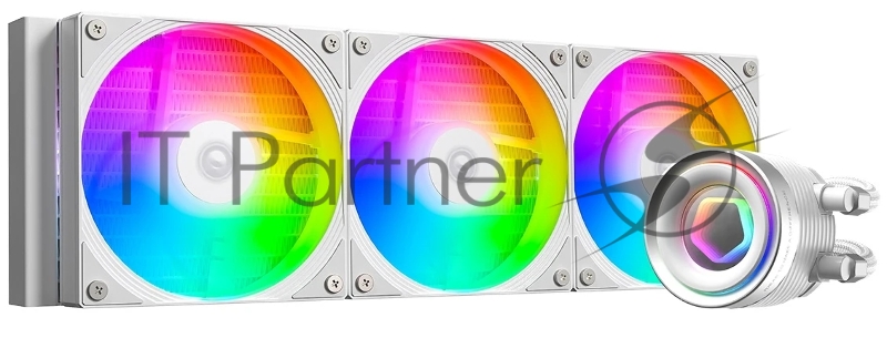 Система водяного охлаждения ID-Cooling FX360 Inf ARGB Soc-AM5/AM4/1151/1200/2066/1700 белый 4-pin 27.2dB Al+Cu 350W Ret (FX360 INF WHITE)