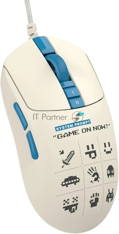 Мышь A4Tech Bloody W72 Ultra Pixels Blue рисунок/бежевый/голубой оптическая (20000dpi) USB