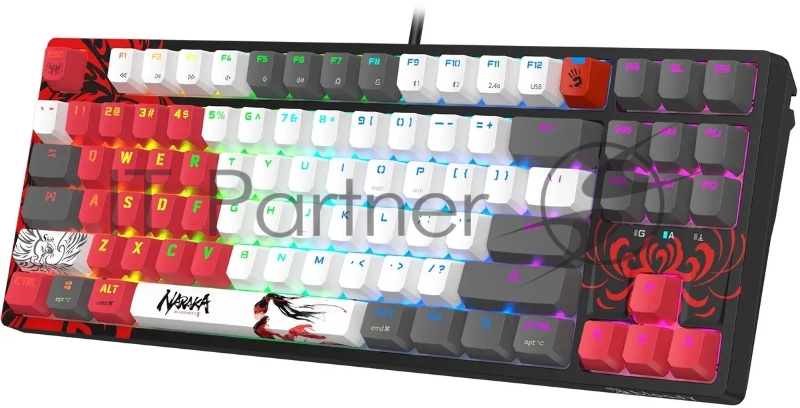 Клавиатура A4Tech Bloody WS87 механическая серый/красный USB for gamer LED (WS87)