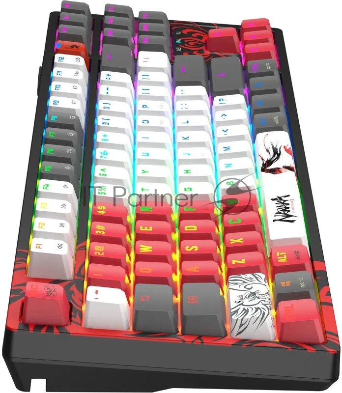 Клавиатура A4Tech Bloody WS87 механическая серый/красный USB for gamer LED (WS87)