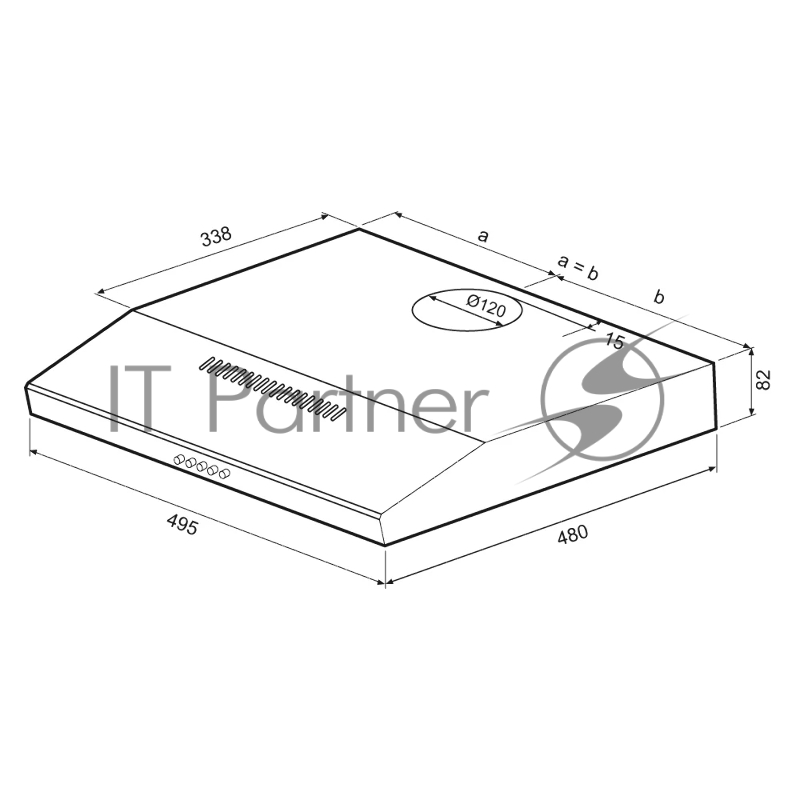 В/о Krona BRIANA 500 INOX PB вытяжка кухонная