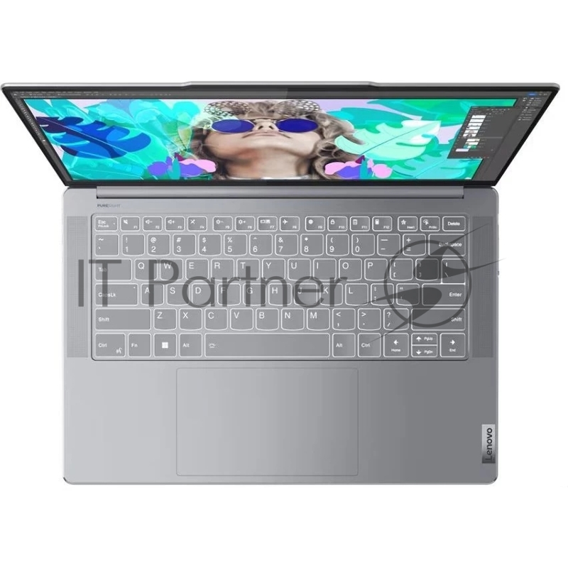 Ультрабук Lenovo Yoga Slim 7 14APU8 Ryzen 5 7640S 16Gb SSD512Gb AMD Radeon 14.5 OLED 2.9K (2944x1840) Windows 11 Home l.grey WiFi BT Cam (83AA001DRU)