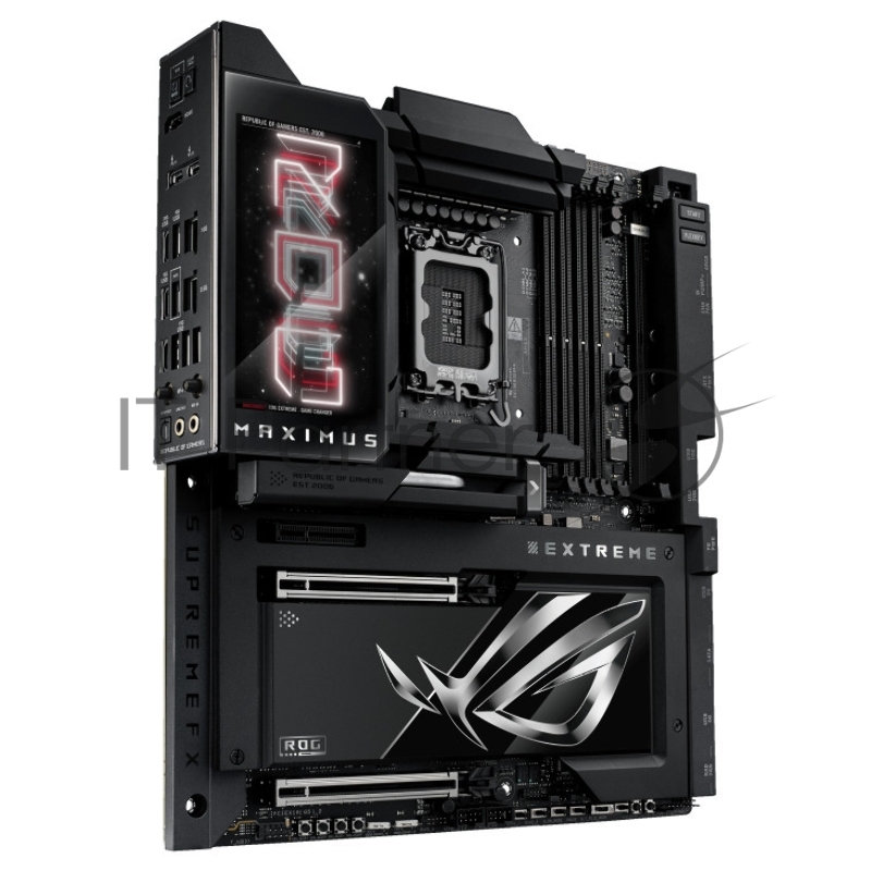 Материнская плата ASUS ROG MAXIMUS Z890 EXTREME, INTEL Z890 s1851, 4xDDR5(192GB), 2xPCIe 5.0x16, 1xPCIe 4.0x4, 1xLAN(10GbE) + 1xLAN(2.5GbE), Wi-Fi, BT, 4xSATA 6Gb/s, 6xM.2, 2xThunderbolt 5 (USB-C), 3xUSB-C, 5xUSB 3.2, EATX, 90MB1IA0-M0EAY0