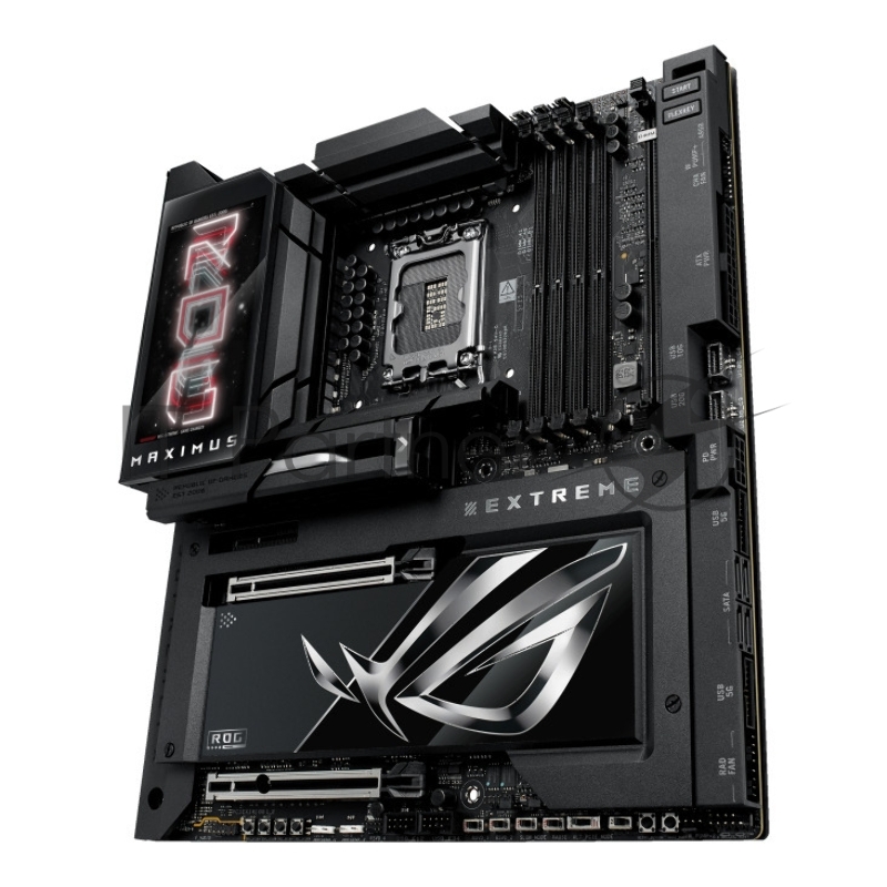 Материнская плата ASUS ROG MAXIMUS Z890 EXTREME, INTEL Z890 s1851, 4xDDR5(192GB), 2xPCIe 5.0x16, 1xPCIe 4.0x4, 1xLAN(10GbE) + 1xLAN(2.5GbE), Wi-Fi, BT, 4xSATA 6Gb/s, 6xM.2, 2xThunderbolt 5 (USB-C), 3xUSB-C, 5xUSB 3.2, EATX, 90MB1IA0-M0EAY0