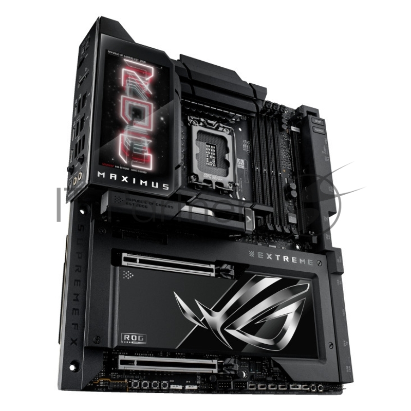 Материнская плата ASUS ROG MAXIMUS Z890 EXTREME, INTEL Z890 s1851, 4xDDR5(192GB), 2xPCIe 5.0x16, 1xPCIe 4.0x4, 1xLAN(10GbE) + 1xLAN(2.5GbE), Wi-Fi, BT, 4xSATA 6Gb/s, 6xM.2, 2xThunderbolt 5 (USB-C), 3xUSB-C, 5xUSB 3.2, EATX, 90MB1IA0-M0EAY0