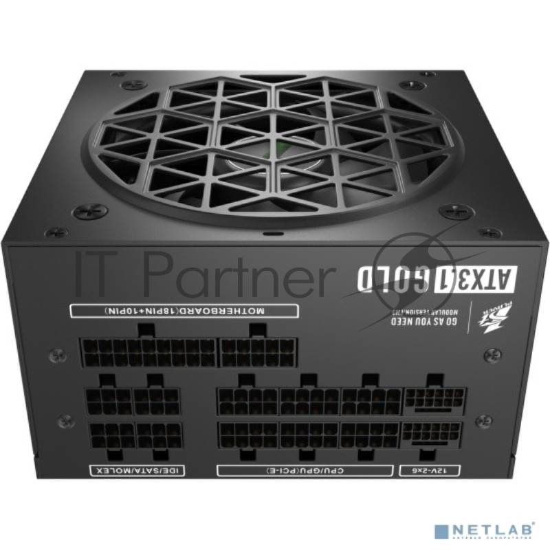 Блок питания 1STPLAYER NGDP Gold 1000W / ATX 3.0, APFC, 80 PLUS Gold, LLC+DC-DC, 120mm fan, full modular / HA-1000BA4