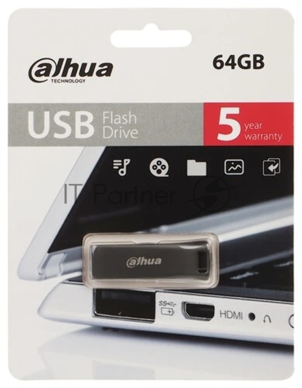 Флеш Диск Dahua U106 64Gb <DHI-USB-U156-20-64GB>, USB2.0, металлическая