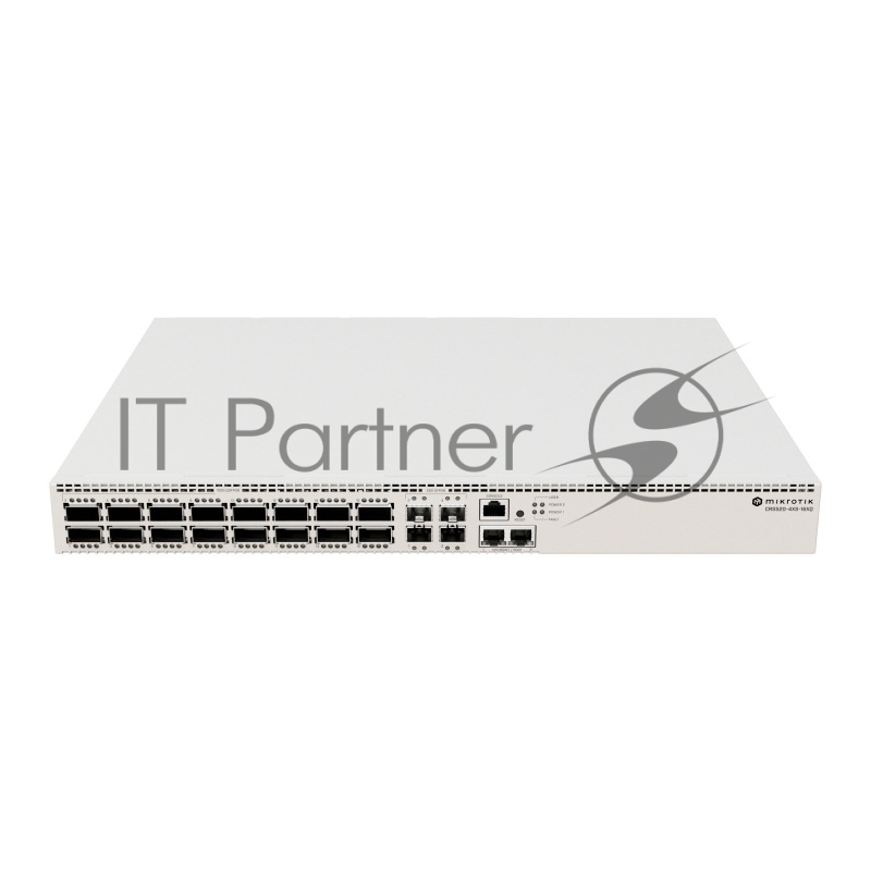 Коммутатор Mikrotik CRS520-4XS-16XQ-RM Cloud Router Switch with Quad-Core AL52400 2 GHz CPU, 4 GB RAM, 98CX8410 switch chip, 2 x 10G Eth ports, 4 x 25G SFP28 ports, 16 x 100G QSFP28 ports, RouterOS L5, 1U rackmount enclosure, dual hot-swap PSU, 4 x h