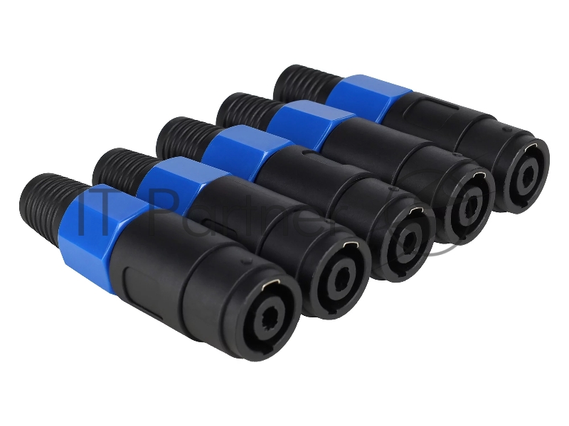 Комплект кабельных разъемов Wize WSKONF-4P-5 SpeakON 4 pin, (розетка), 5 шт. в комплекте