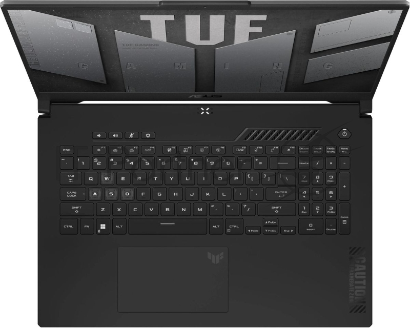 Ноутбук Asus TUF Gaming A17 FA707NVR-HX031 Ryzen 7 7435HS 32Gb SSD512Gb NVIDIA GeForce RTX4060 8Gb 17.3 IPS FHD (1920x1080) noOS grey WiFi BT Cam (90NR0JJ5-M00170)