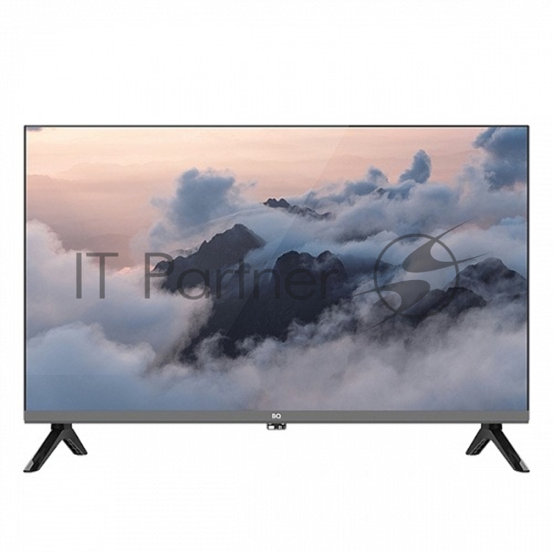 Телевизор BQ 24FS34B Black (РФ). 24 (61 см), HD ready (1366х768), 180 cd/m2±10%, 3000:1, DVB-C/T/T2, 3 HDMI, 2 USB, звук 6 Вт, Smart TV, ОС Android 12 + BQ launcher, магазин приложений, стриминговые сервисы, тонкие рамки