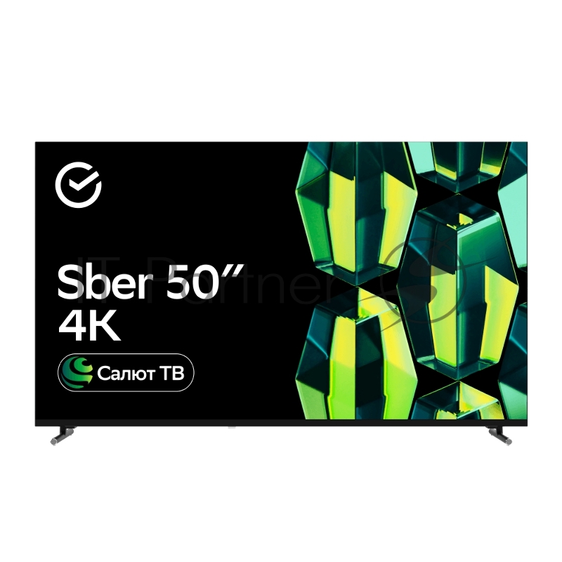 Телевизор LED Sber 50 SDX-50U4139 Салют ТВ черный 4K Ultra HD 60Hz DVB-T DVB-T2 DVB-C DVB-C2 DVB-S DVB-S2 USB 2.0 WiFi Smart TV