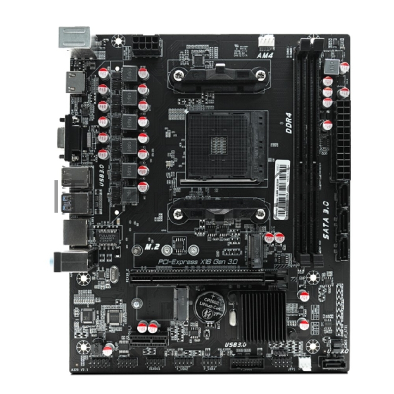 Материнская плата CBR A320M { Chipset A320, Socket AM4, 2*DDR4, mATX, VGA+HDMI, 1*PCIEx16/1*PCIEx1/1*M.2, 4*SATA3, 2*USB2.0 + 2*USB3.0, LAN 1Gb}