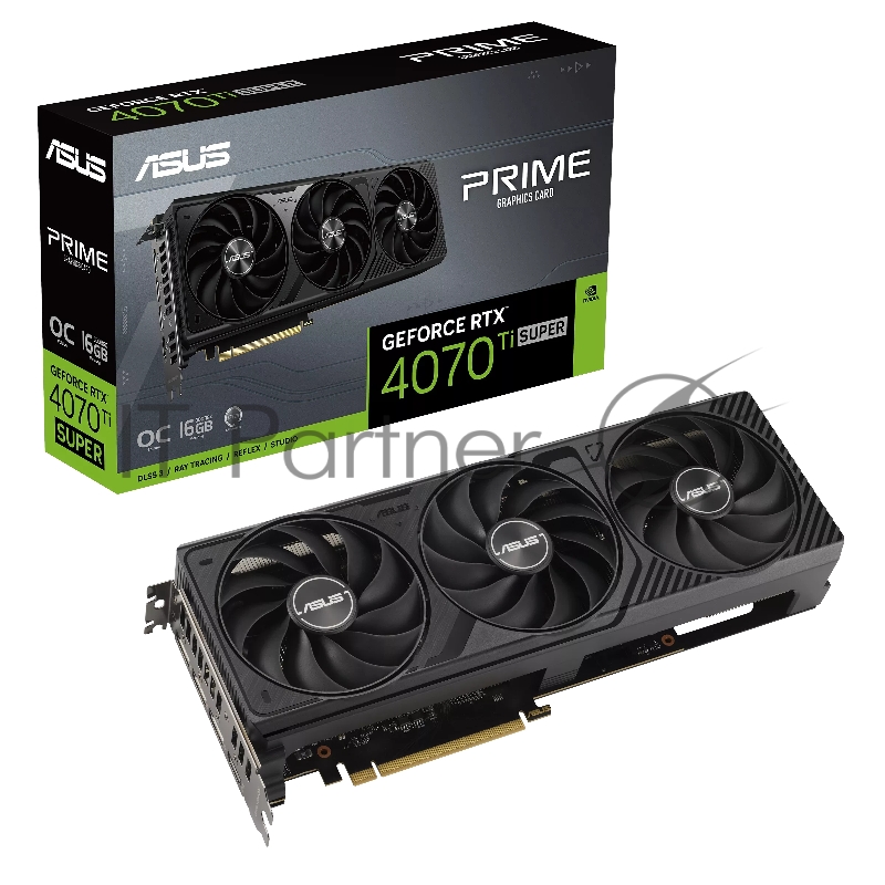 Видеокарта VGA ASUS NVIDIA GeForce PRIME-RTX4070TIS-O16G 16GB, GDDR6X/256-bit, PCIe 4.0, 1xHDMI 2.1a, 3xDP, 2.5-slot 90YV0LB0-M0NA00