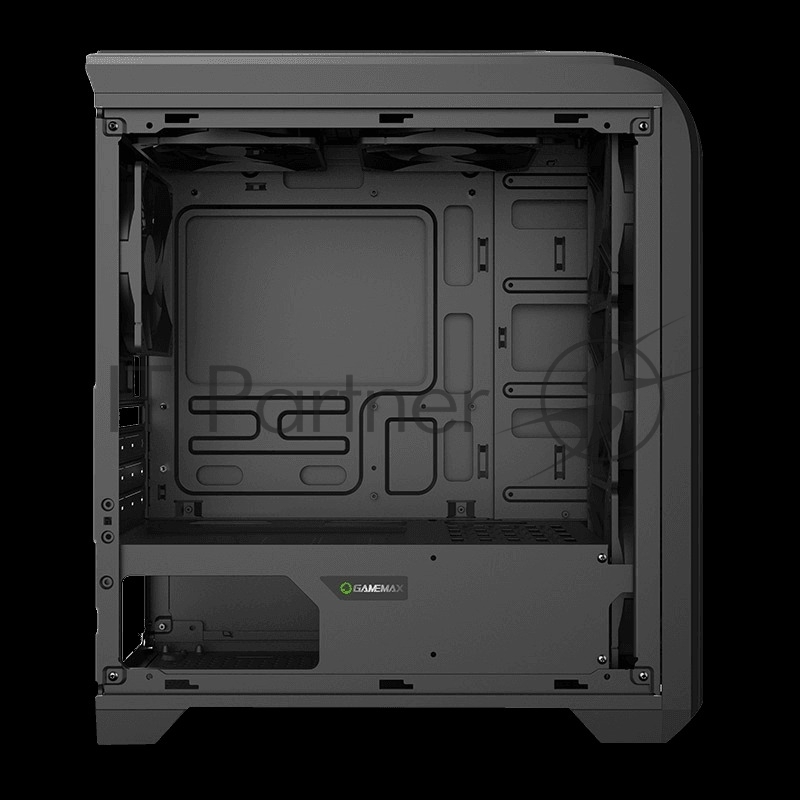 Корпус GameMax Centauri, без БП (ATX,Черн-сер,USB3.0, Зак.стекло, 1*120мм. RGB, пыл.фил.), черный/серый