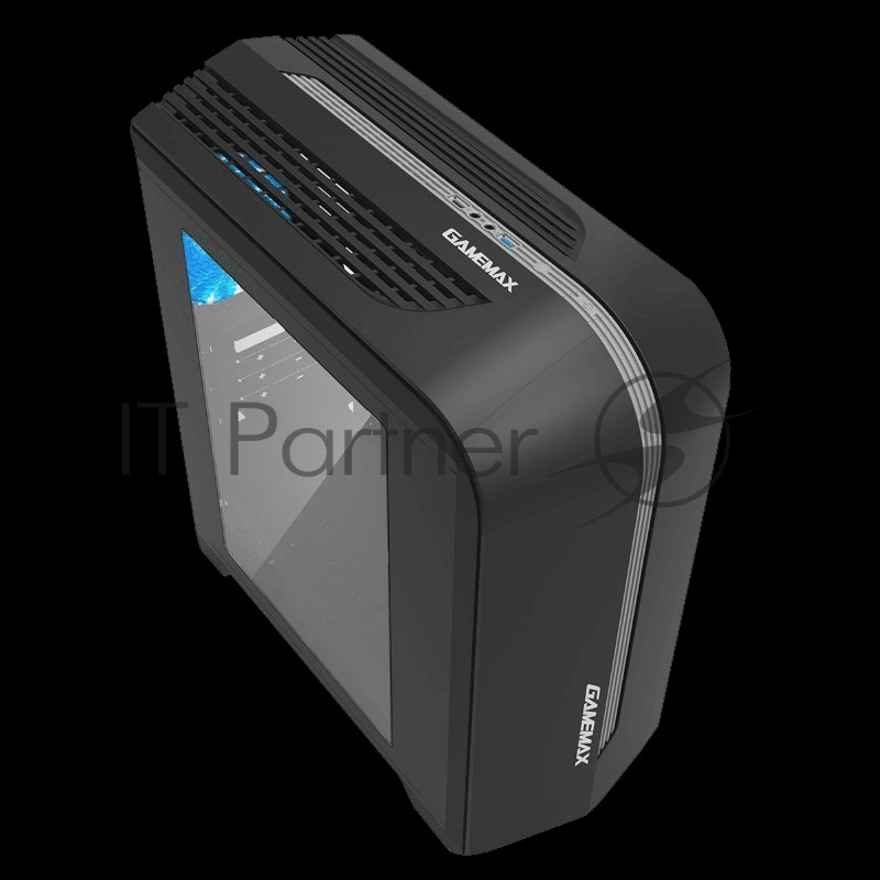 Корпус GameMax Centauri, без БП (ATX,Черн-сер,USB3.0, Зак.стекло, 1*120мм. RGB, пыл.фил.), черный/серый