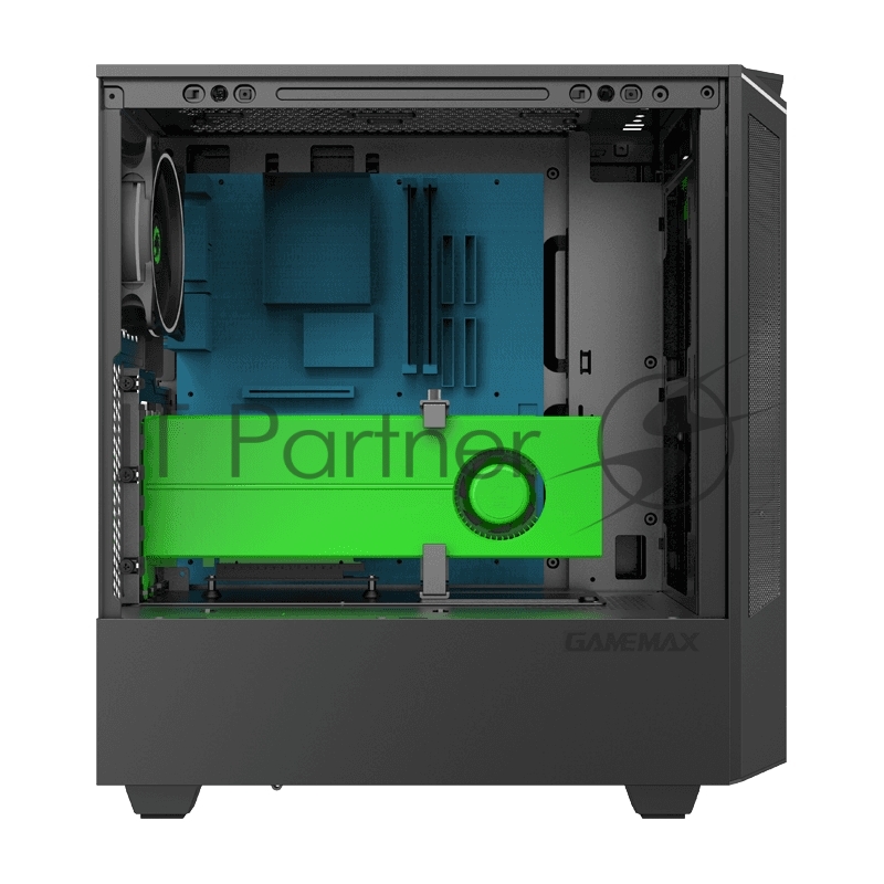 Корпус GameMax Paladin T801 без БП (Midi Tower, ATX, ,Белый, Зак.стекло, USB 3.0), белый