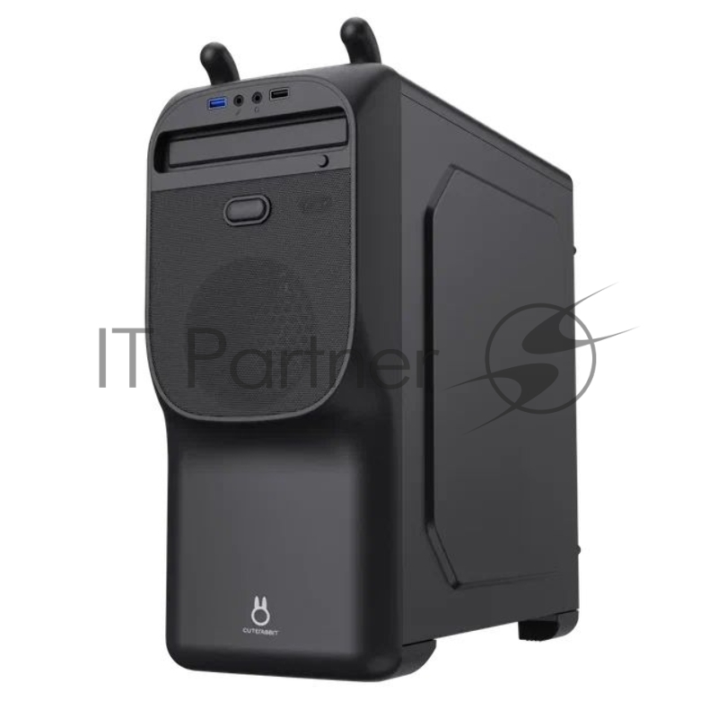 Корпус Zircon Cute Rabbit, без БП, (Midi Tower,ATX,Черн,1*USB3.0,1*USB2 черный