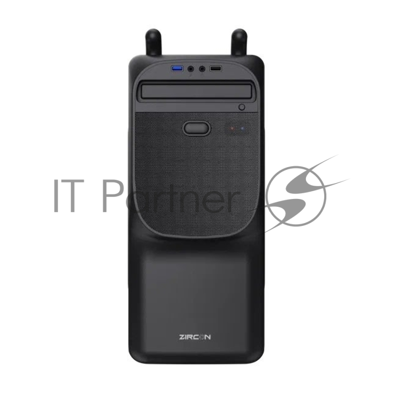 Корпус Zircon Cute Rabbit, без БП, (Midi Tower,ATX,Черн,1*USB3.0,1*USB2 черный